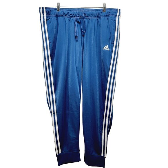 Adidas joggers Pants Mens Blue Tapered Leg Slim Fit 2X plus size - Picture 1 of 14